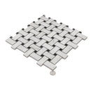Boldara Bianco Basket Weave Porcelain Mosaic Tile