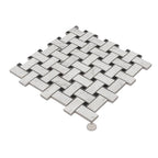 Boldara Bianco Basket Weave Porcelain Mosaic Tile | Tile Club