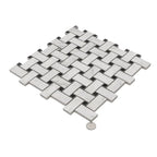 Boldara Bianco Basket Weave Porcelain Mosaic Tile | Tile Club