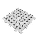 Boldara Bianco Basket Weave Porcelain Mosaic Tile | Tile Club