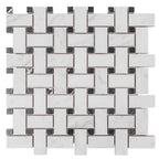 Boldara Bianco Basket Weave Porcelain Mosaic Tile | Tile Club