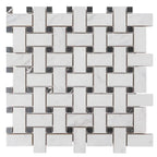 Boldara Bianco Basket Weave Porcelain Mosaic Tile | Tile Club
