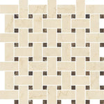 Boldara Crema Basket Weave Porcelain Mosaic Tile Sample | Tile Club