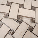Boldara Crema Basket Weave Porcelain Mosaic Tile