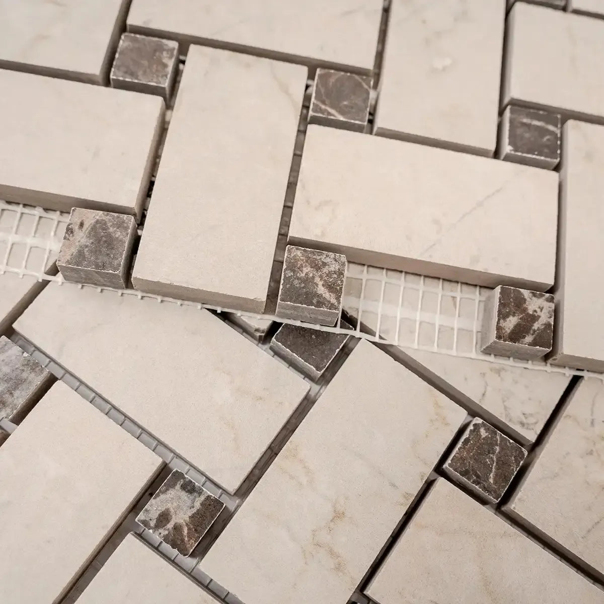 Boldara Crema Basket Weave Porcelain Mosaic Tile | Tile Club