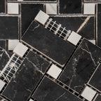 Boldara Nero Basket Weave Porcelain Mosaic Tile | Tile Club