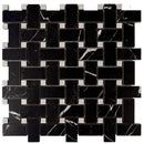 Boldara Nero Basket Weave Porcelain Mosaic Tile