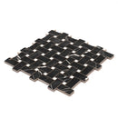 Boldara Nero Basket Weave Porcelain Mosaic Tile