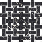 Boldara Nero Basket Weave Porcelain Mosaic Tile | Tile Club