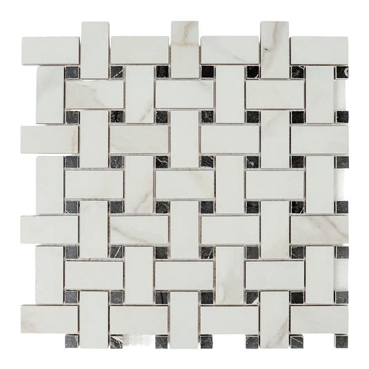 Boldara Oro Basket Weave Porcelain Mosaic Tile