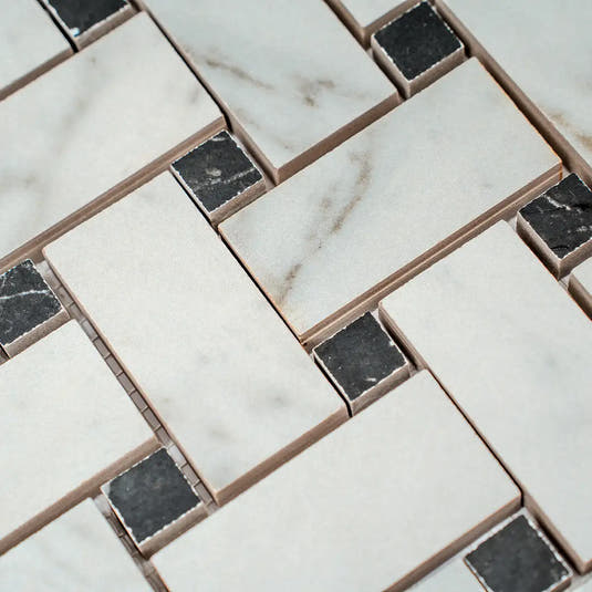 Boldara Oro Basket Weave Porcelain Mosaic Tile