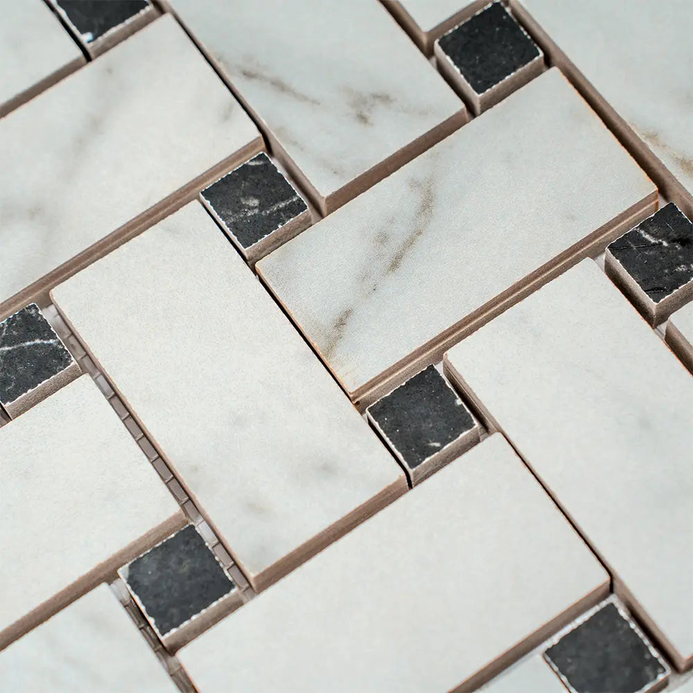 Boldara Oro Basket Weave Porcelain Mosaic Tile | Tile Club