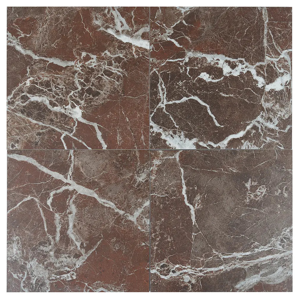 Boldara Rosso Marble Look Porcelain Tile 12x12