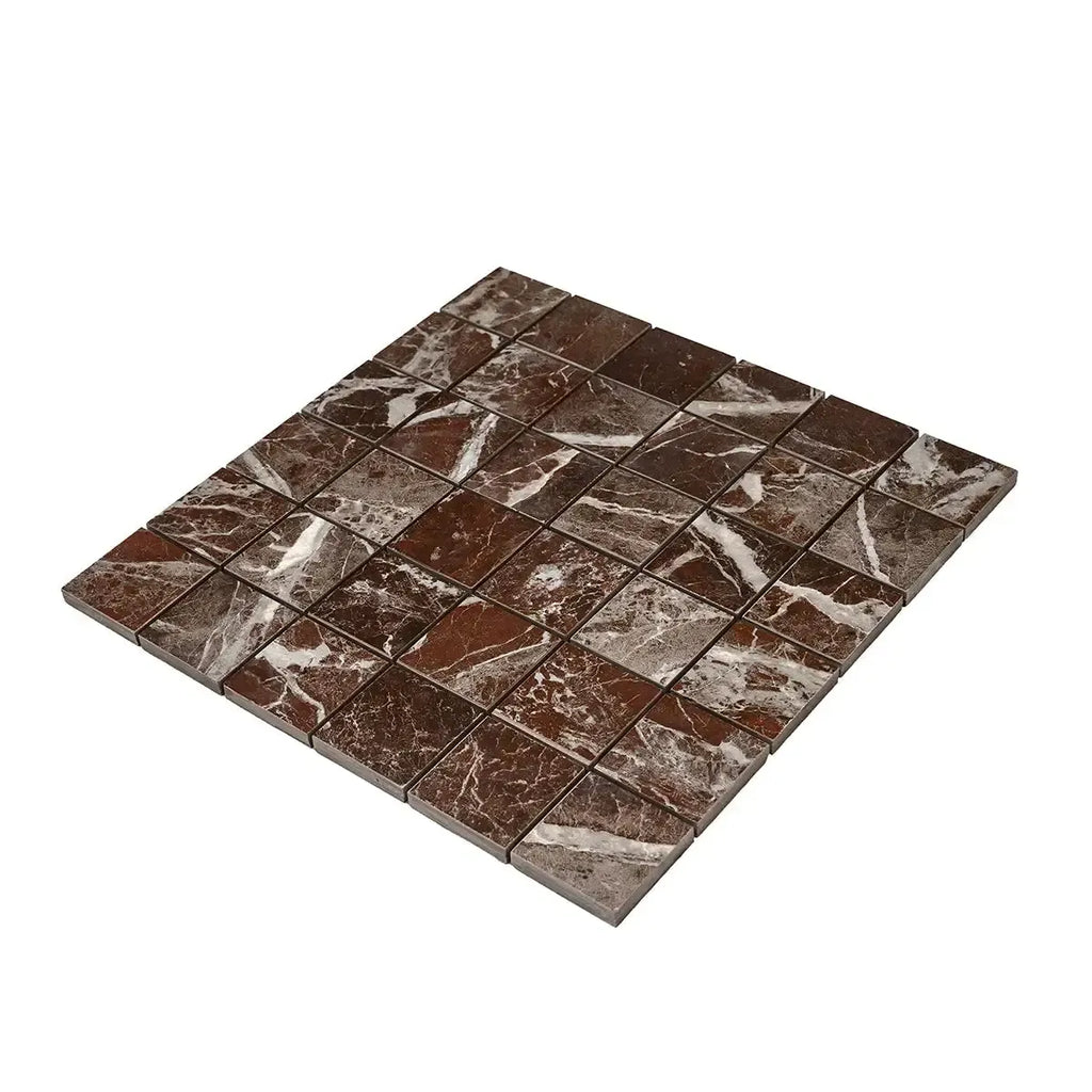 Boldara Rosso 2x2 Porcelain Mosaic Tile | Tile Club