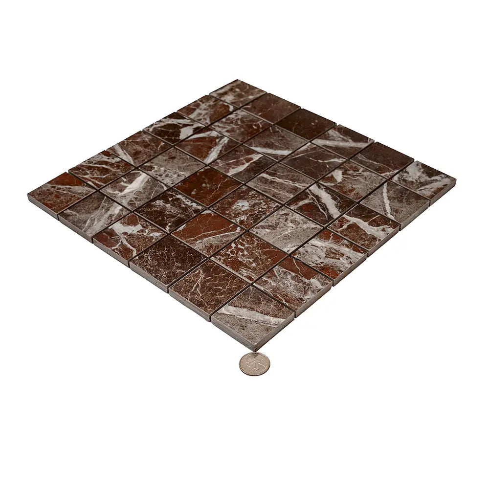 Boldara Rosso 2x2 Porcelain Mosaic Tile | Tile Club