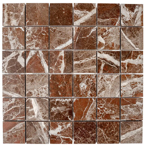 Boldara Rosso 2x2 Porcelain Mosaic Tile