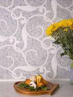 12" x 12"  Villa Bianco Carrara & Thassos Micro Mosaic Tile
