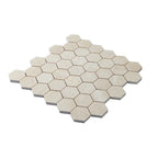 Crema Marfil 2 Inch Hexagon Honed Marble Mosaic Tile | Tile Club