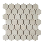 Crema Marfil 2 Inch Hexagon Honed Marble Mosaic Tile | Tile Club