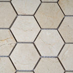 Crema Marfil 2 Inch Hexagon Polished Marble Mosaic Tile | Tile Club