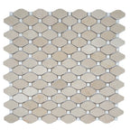 Crema Marfil Octagon With White Dots Marble Mosaic Tile | Tile Club