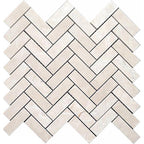 Crema Marfil Herringbone 1X3 Polished Marble Mosaic Tile Sample