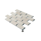 Crema Marfil Subway With Dot Marble Mosaic Tile | Tile Club