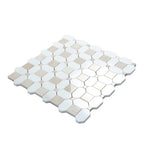 Crema Marfil Square And Thassos Octagon Marble Mosaic Tile | Tile Club