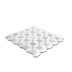 Crema Marfil Square And Thassos Octagon Marble Mosaic Tile | Tile Club