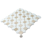 Crema Marfil Square And Thassos Octagon Marble Mosaic Tile | Tile Club