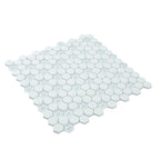 White Recycled Glass Hexagon Mosaic Tile | Tile Club