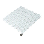 White Recycled Glass Hexagon Mosaic Tile | Tile Club