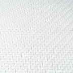 White Recycled Glass Basket Weave Mosaic Tile | Tile Club
