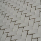 Cream Recycled Glass Basket Weave Mosaic Tile | Tile Club
