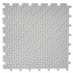 Dark Grey Recycled Glass Basket Weave Mosaic Tile | Tile Club