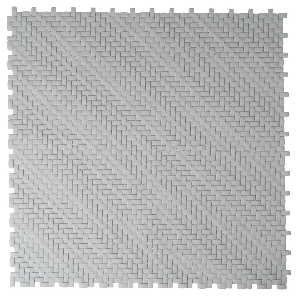 Dark Grey Recycled Glass Basket Weave Mosaic Tile | Tile Club