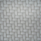 Dark Grey Recycled Glass Basket Weave Mosaic Tile | Tile Club