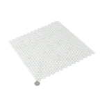 White Pearl Penny Recycled Glass Mosaic Tile | Tile Club