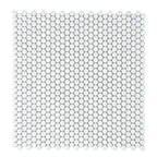 White Pearl Penny Recycled Glass Mosaic Tile | Tile Club