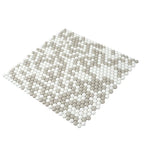 Cream Penny Recycled Glass Mosaic Tile | Tile Club