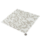 Cream Penny Recycled Glass Mosaic Tile | Tile Club