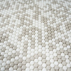 Cream Penny Recycled Glass Mosaic Tile | Tile Club
