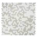 Cream Penny Recycled Glass Mosaic Tile | Tile Club