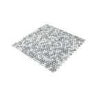 Grey Pearl Penny Recycled Glass Mosaic Tile | Tile Club