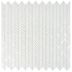 White Leaf Recycled Glass Mosaic Tile | Tile Club