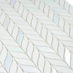 White Leaf Recycled Glass Mosaic Tile | Tile Club