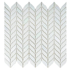 White Leaf Recycled Glass Mosaic Tile | Tile Club