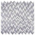 White And Grey Mixed Leaf Recycled Glass Mosaic Tile | Tile Club