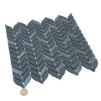 Blue Leaf Recycled Glass Mosaic Tile | Tile Club