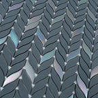 Blue Leaf Recycled Glass Mosaic Tile | Tile Club